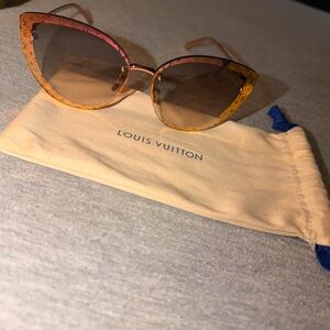 Louis Vuitton Gold Mirrored Cat Eye Sunglasses